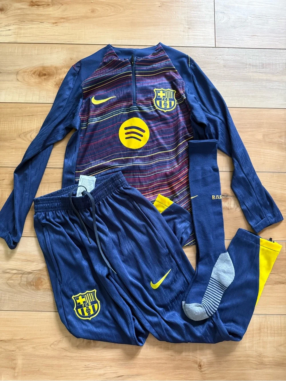 FC Barcelona Kids Navy and Yellow Training Set